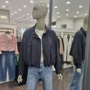 [시슬리]젤로 모크넥 크롭 점퍼 (SAJPC4431 블랙,베이지)_DJ