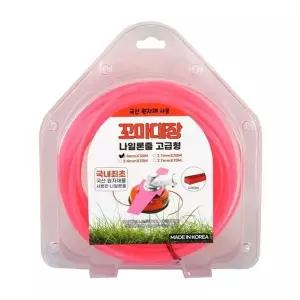 예초기나일론줄 2.4mm X 70m 예초기 나이론줄 형 꼬마대장정품 (나일론커터 줄) 사각