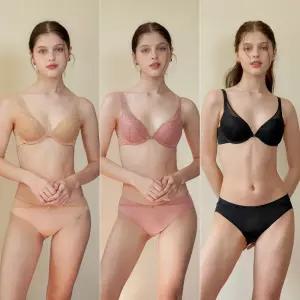 [Wonderbra] 에센셜 원더부스트 브라팬티 6종세트 샌드베이지+샌드핑크+블랙 WB