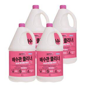 [무궁화]바른세제연구소 배수관 클리너 4L x 4개(1BOX)
