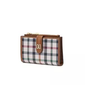 닥스 액세서리 24FW [CENTENARY CHECK] 센티너리 체크 브라운 소가죽 반지갑 DCWA4F457W2