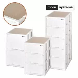 [텐바이텐]모아시스템즈 우드상판 3단 5단 라탄 서랍장 수납장 플라스틱서랍장