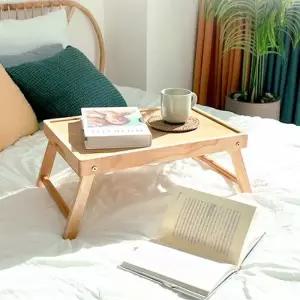 [텐바이텐]네이처우드 접이식 베드 테이블 폴딩 탁자 트레이