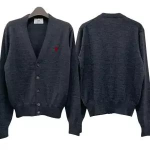 [명품] 24FW 하트 로고 울 가디건 헤더 그레이 HKC111 KN0025 055