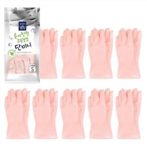 명진 손이편한 단미니 고무장갑 소(S) 베이비핑크 10켤레