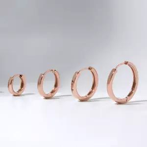 14K 달린 심플 원터치 링 귀걸이 EA1573_S