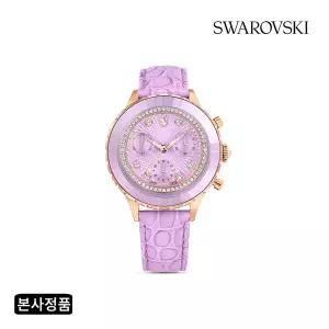 [스와로브스키/본사정품] Octea Chrono 퍼플 로즈 골드 톤 시계 5690804