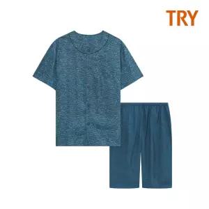 남성 반팔 인견 파자마 상하세트 H32