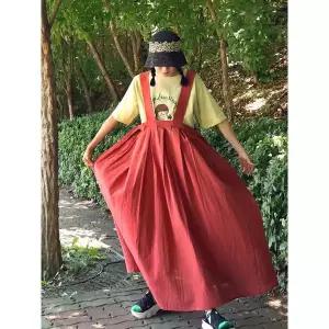 [앞머리]펌킨 주름 오버롤즈 롱 원피스n0610_P365162503