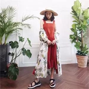 [앞머리]언발 프릴 롱 민소매 원피스n725_P083692967