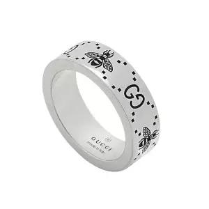 (A/S보장)(선물포장)풀구성품 구찌 더블 G 비 인그레이브드 링 실버 반지 728389