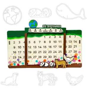 우드 만년 달력 만들기 키트 미술 공예 꾸미기 색칠 탁상용 캘린더 어린이 초등 학교 방과후 수업 돌봄 DIY