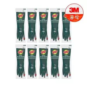 [3M]고리형 다크그린 고무장갑(대) 10개[35080557]
