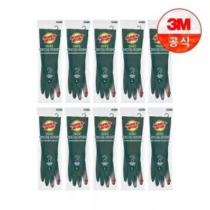 [3M]고리형 다크그린 고무장갑(대) 10개