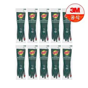 [3M]고리형 다크그린 고무장갑(대) 10개