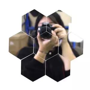 특이한미러 육각 아크릴 거울 12P WFHD46Y