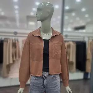 [시슬리]메쉬 아트웍 집업 니트 가디건 (SAKCC1531 브라운,블랙)_DJ