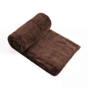 고품질 극세사 이불담요 150x200cm 브라운 무릎 발열 심플 차량용 무릎 이불 (WFHRZ9C)