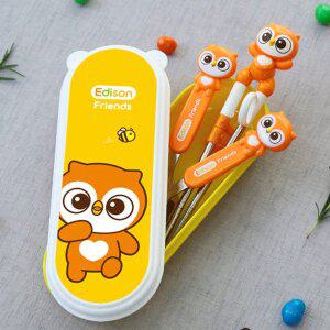 [리코]에디슨 프렌즈 유아수저세트 스푼 포크 교정젓가락 어린이집수저세트