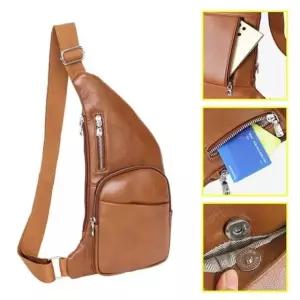 고품질 소가죽 지퍼수납 메신저백 슬링백 바디크로스백 (WFHTU7W)