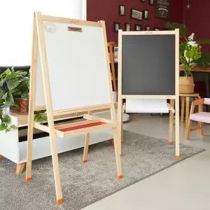 화이트 보드 이젤 양면 칠판 매장 알림판 입간판 원목 미술놀이 자석칠판