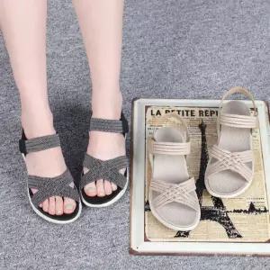 여자 빅사이즈 스포티 엑스 밴딩 스트랩 샌들