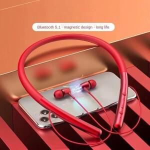 호환품 무선 이어폰 블루투스 마그네틱 넥 밴드 헤드폰 방수 스포츠 삼성 용 소음 차단 마이크