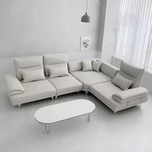 베르디안 엑소 실리콘 가죽 6인용코너형소파 이지클린 스윙소파