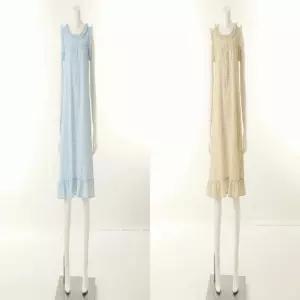 (행사) 쿨 지지미 잔꽃나염 여성 가운 민소매 실내복_C SVGN4534_C