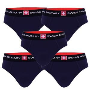 스위스밀리터리 남자팬티 삼각 브리프 속옷 /네이비 (5장)