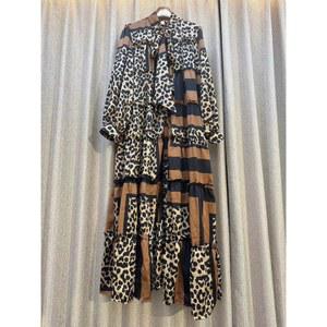 플리츠 원피스 여성용 우아한 칼라 랜턴 슬리브 프릴 라인 휴가 해변 베스티도 신상