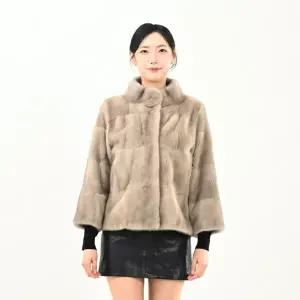 우진모피(WJ) 코펜하겐 퍼 휘메일 실버블루 기본 밍크코트(252) 국내생산 본사직영