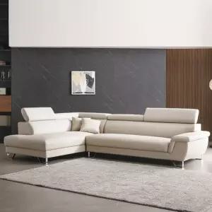 폴로까사 플란 4인용 코너형 통가죽 카우치 쇼파