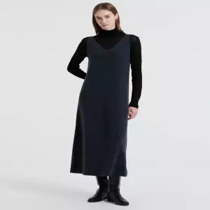 아떼 바네사브루노 여성 24FW [시즌오프] 그레이쉬블루 단색 울캐시 민소매 원피스 VLDR4D493B5