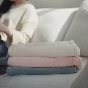 따뜻한 심플 단색 솔리드 극세사 무릎 담요 이불 대형 특대형 차량용 학생용 캠핑용