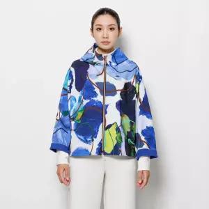 [디아스토리]블러 본딩 스트링 후드 크랍 점퍼 (AHWPJP09) BLUE