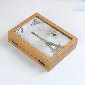 OCE 3단 접이식 사진 갤러리 유리 양면 액자 5X7