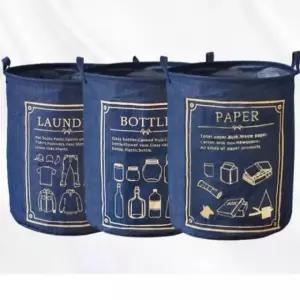 재활용 분리수거함 바구니 접이식 방수 대용량 수납 (WFJYCZ6)