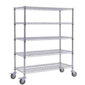 대형 이동식 메탈랙 진열 창고 물류센터 선반 6단 바퀴o 182x35 높이1 8m 와이어 정리