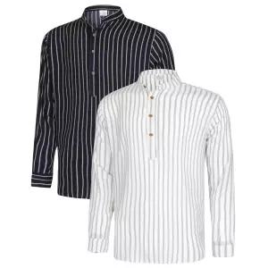 스트라이프 디자인 헨리넥 셔츠 MS-SHA-Q003