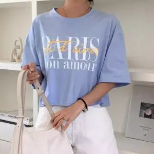 빅사이즈 여성 크롭 티셔츠 반팔 스?셔츠 (WFK76A7)