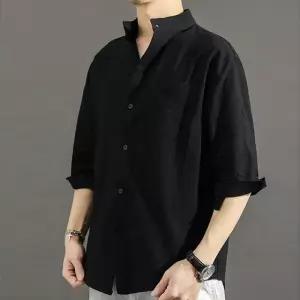 여름 반팔 린넨 셔츠 캐주얼 티 (WFK76C7)
