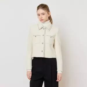 [케네스레이디](대전신세계)[BYLYNN] 울 블렌드 자수 라인포인트 숏 자켓 EWJKPA0100