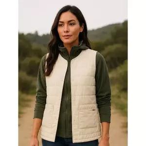 [하프클럽/마운티아]여성 경량패딩 조끼 클레이_1MQVSW2502