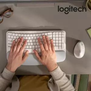 로지텍코리아 웨이브 키즈 버티컬 LIFT 콤보 사무용 무선 키보드 마우스세트 화이트