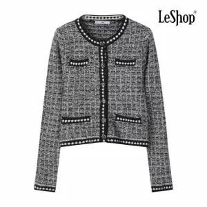 [르샵] 플라워 버튼 트위드 니트 가디건 (BP9KC013A)