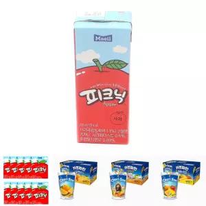 피크닉 사과 200ml 1Box (24개입)/어린이/아동/움료수/쥬스/주스/과즙/음료/어린이집/유치원/간식/팩주스