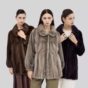 대동모피 SAGA 휘메일 풀스킨 밍크 코트(유색)