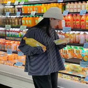 뮤뮤 피치기모 스트라이프 루즈핏 긴팔티 (3color)