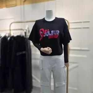 [에고이스트]오버핏 반소매 레이어드형 풀오버 EQ4KL266BK_CA